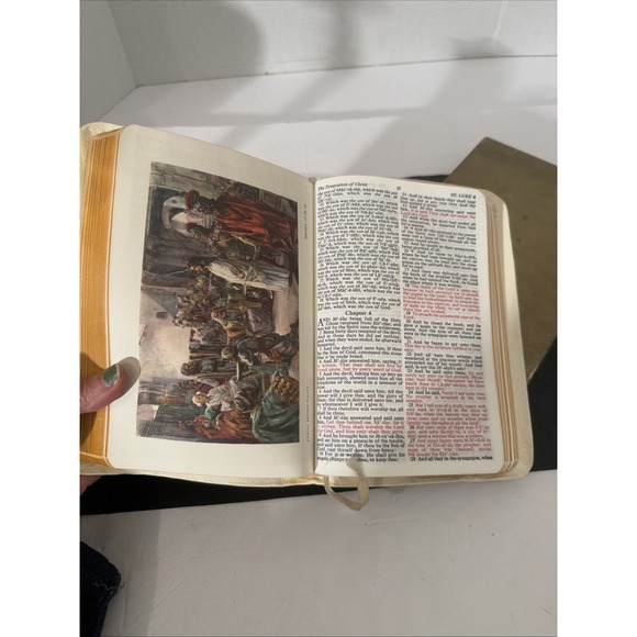 Vtg Holy Bible Concordance Red Letter Edition Self-Pronouncing KJV-Illustrations - Picture 8 of 16